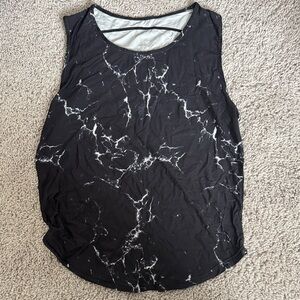 BuffBunny Black and White Marble Tank Top